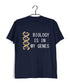 Science Nerd Biology Biology is in my Genes Custom Printed Graphic Design T-Shirt for Men